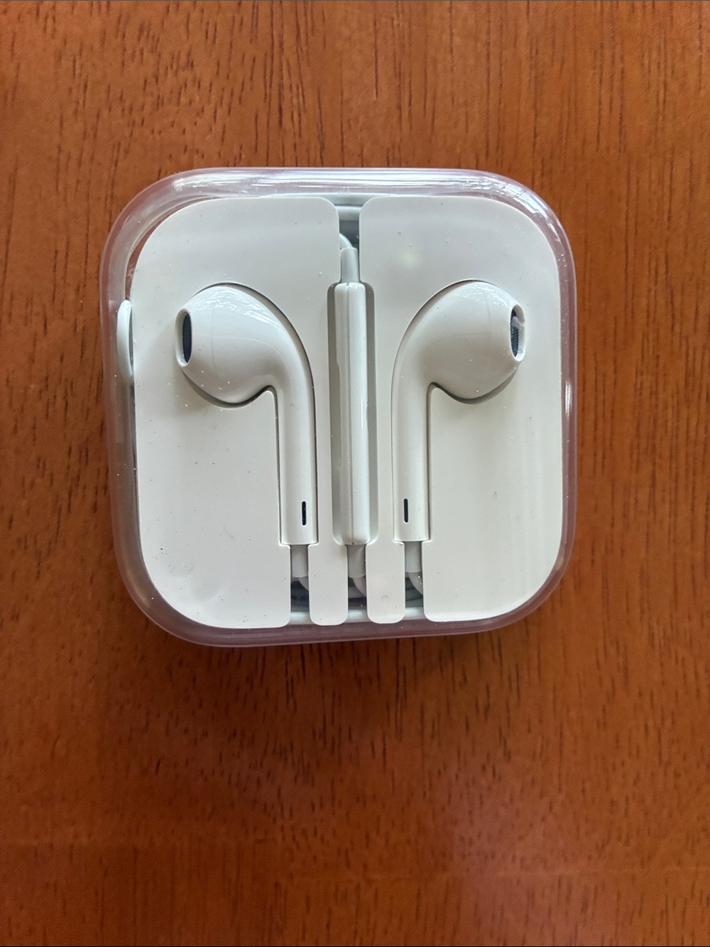 Apple White Earbuds in Clear Storage Case